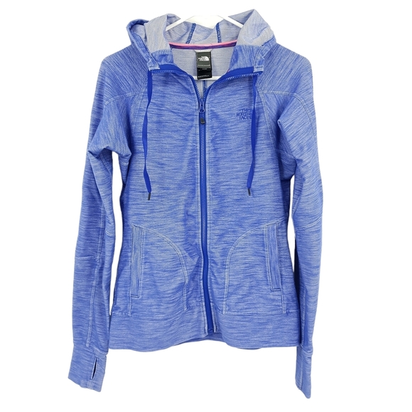 The North Face Kirata Full Zip Hoodie Jacket Blue Thumbholes Women's Small - Picture 2 of 10